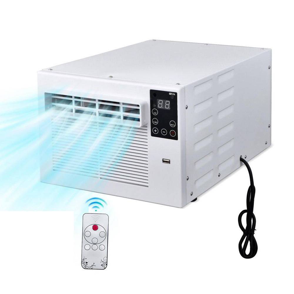 Edendirect 2,500 BTU Portable Air Conditioner Cools 45 sq.ft. with Dehumidifier and Remote for Camping, Fishing and RV in White