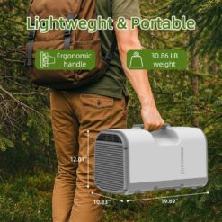 Edendirect 4,500 BTU Portable Air Conditioner Cools 150 Sq. Ft. in Gray with Dehumidifier, Remote Control and LED Touch Screen