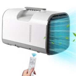 Edendirect 4,500 BTU Portable Air Conditioner Cools 150 Sq. Ft. in Gray with Dehumidifier, Remote Control and LED Touch Screen