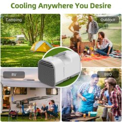 Edendirect 4,500 BTU Portable Air Conditioner Cools 150 Sq. Ft. in Gray with Dehumidifier, Remote Control and LED Touch Screen