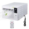 Edendirect 2,500 BTU Portable Air Conditioner Cools 45 Sq. Ft. with Dehumidifier and Remote for Pets, Fishing and Trucks in White