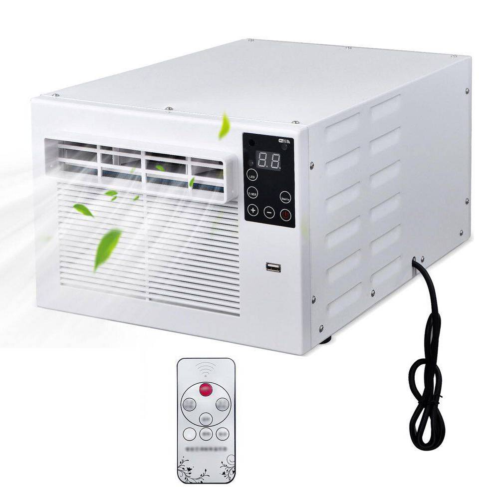 Edendirect 2,500 BTU Portable Air Conditioner Cools 45 Sq. Ft. with Dehumidifier and Remote for Pets, Fishing and Trucks in White