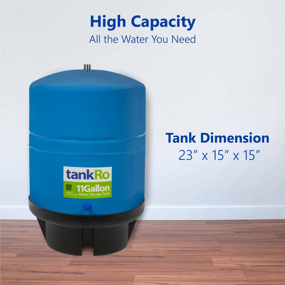Express Water tankRO - RO Water Filtration System Expansion Tank - 11 Gal. Water Capacity - Reverse Osmosis Storage Pressure Tank