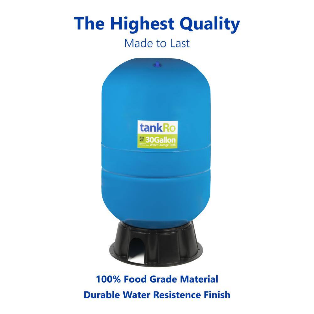 Express Water tankRO - RO Water Filtration System Expansion Tank - 30 Gal. Water Capacity - Reverse Osmosis Storage Pressure Tank