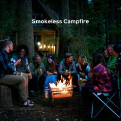 BioLite FirePit+ Smokeless Fire Pit and Grill, Charcoal and Wood Burn with Integrated Fan