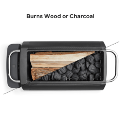 BioLite FirePit+ Smokeless Fire Pit and Grill, Charcoal and Wood Burn with Integrated Fan