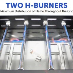 Flame King 22 Inch Portable Double Burner Griddle Iron Auto Ignite