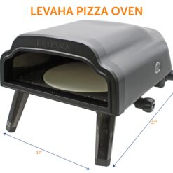 Flame King Outdoor Portable 14-inch Propane Pizza Oven Gas 360 Degree Rotating Stone
