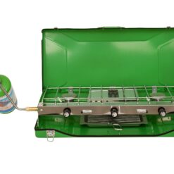 Flame King Portable 3 Burner Grill Propane Gas Camping Stove Toast Tray