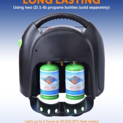 Flame King Portable Heater 20,000 BTU Propane Gas Tank Space Radiant Indoor & Outdoor