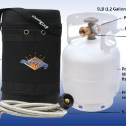 Flame King Propane Gas Hauler Kit 5lb Gauge Propane Tank, Adapter Hose and Insulated Protective Carry Case