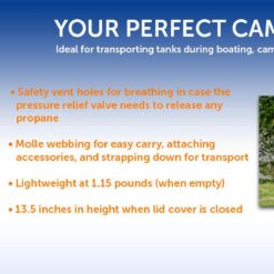 Flame King Propane Gas Hauler Kit 5lb Propane Tank, Adapter Hose and Insulated Protective Carry Case