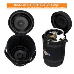 Flame King Propane Gas Hauler Kit 5lb Propane Tank, Adapter Hose and Insulated Protective Carry Case