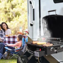 Flame King RV Trailer Mounted Grill BBQ with Carry Bag