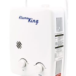 Flame King Tankless Outdoor Portable Camping Hot Shower Propane Gas 5L 1.32GPM Water Heater 34,000 BTU