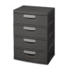 Sterilite 35.5 in. H x 26.625 in. W x 19.25 in. 4-Drawer Plastic Chest