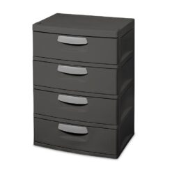 Sterilite 35.5 in. H x 26.625 in. W x 19.25 in. 4-Drawer Plastic Chest