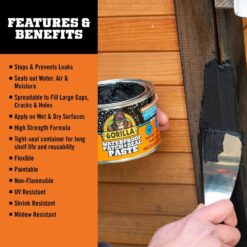 Gorilla 16 oz. Black Waterproof Patch and Seal Paste Black (6-Pack)