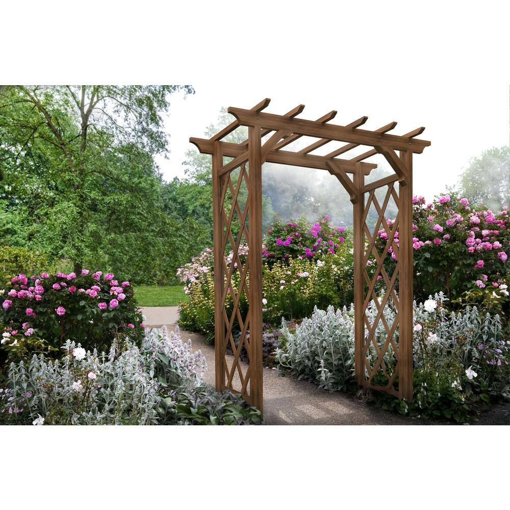 VITA 55"L x 21"W x 88"H Heartwood Cedar Arbor, Golden Brown, VA68897