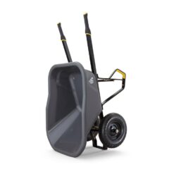 Gorilla 8 cu. ft. Dual-Wheel Wheelbarrow, Pro-Grade Poly Bucket, Steel Handles, Dual 16 in. Pneumatic Wheels, Easy-Dump Design