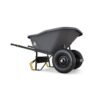 Gorilla 8 cu. ft. Dual-Wheel Wheelbarrow, Pro-Grade Poly Bucket, Steel Handles, Dual 16 in. Pneumatic Wheels, Easy-Dump Design
