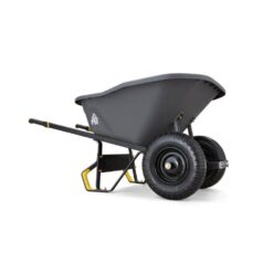 Gorilla 8 cu. ft. Dual-Wheel Wheelbarrow, Pro-Grade Poly Bucket, Steel Handles, Dual 16 in. Pneumatic Wheels, Easy-Dump Design