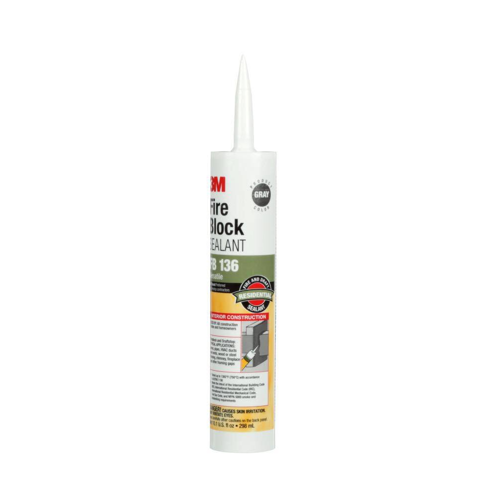 3M 10.1 fl. oz. Gray Fire Block FB 136 Sealant (12-Pack)