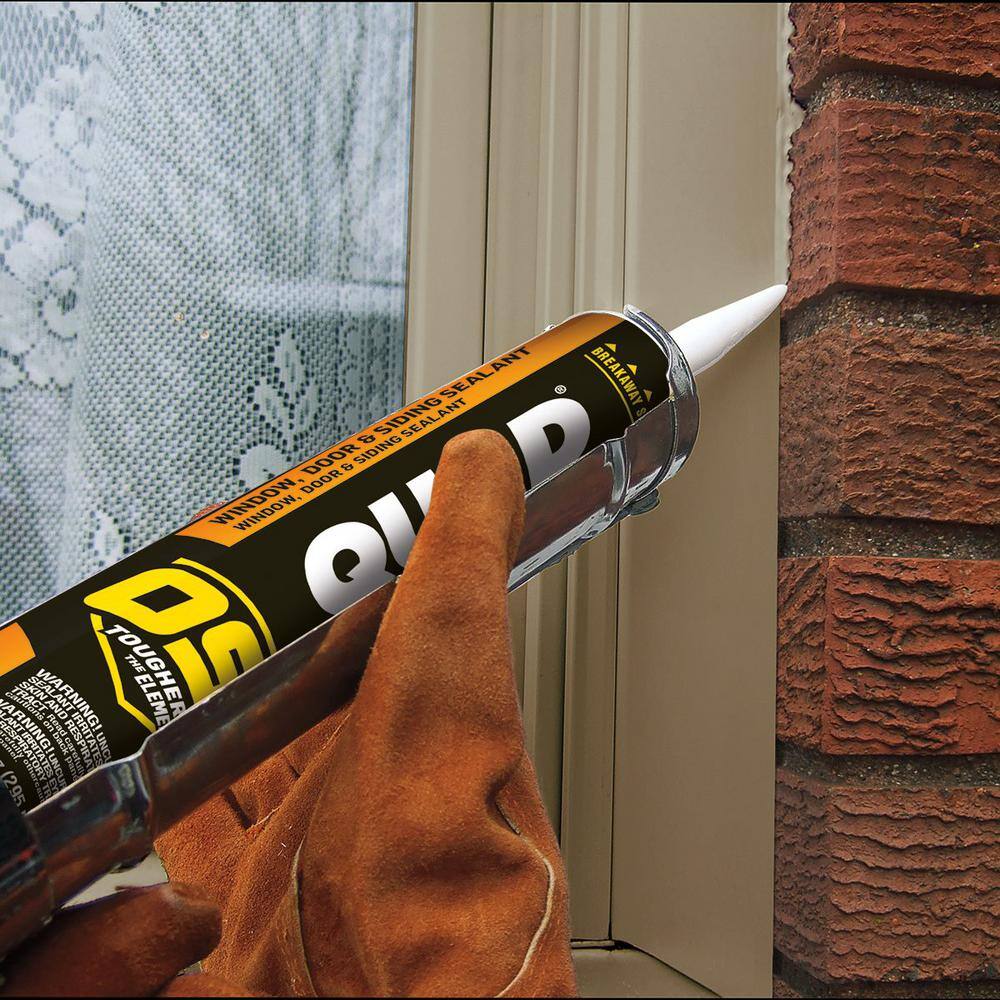 OSI QUAD Advanced 10 oz. Gray #517 Exterior, Window, Door, and Siding Caulk Sealant (12-pack)