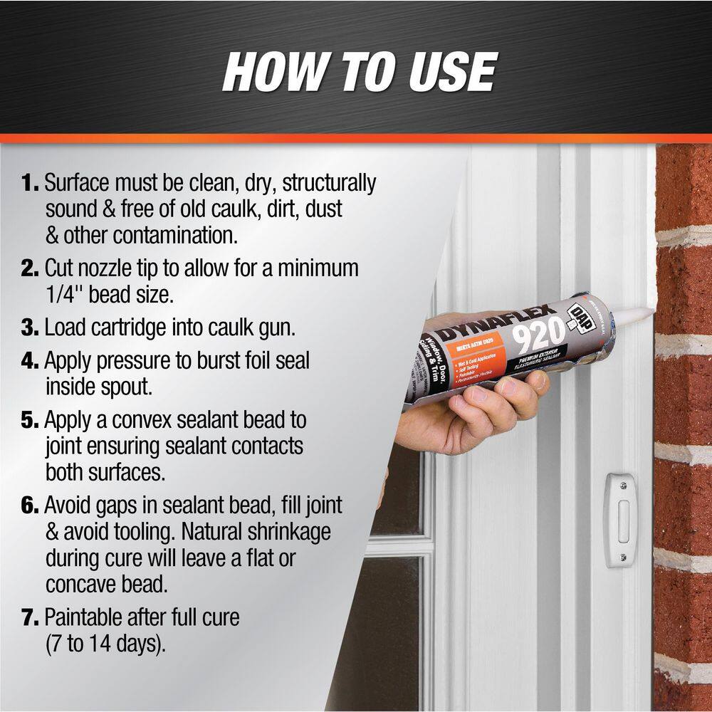 DAP Dynaflex 920 10.1 oz. Gray GY704 Window, Door and Siding Premium Exterior Sealant (12-Pack)