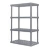 IRIS 4-Tier Large Plastic Garage Storage Shelving Unit, Gray (18 W x 56 H x 36 D)