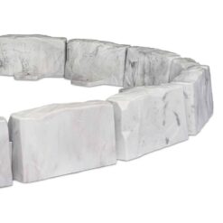 Vigoro Decorative Faux Stone 90 ft. x 2.7 in. Gray Plastic No-Dig Landscape Edging Kit