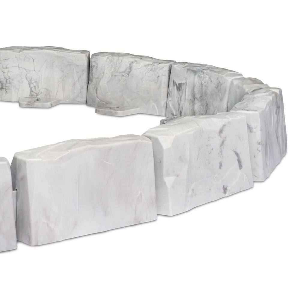Vigoro Decorative Faux Stone 90 ft. x 2.7 in. Gray Plastic No-Dig Landscape Edging Kit