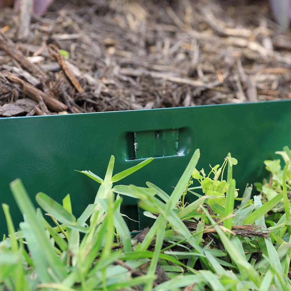 Colmet 8 ft. x 14-Gauge x 4 in. Green Steel Landscape Edging (5-Pack)