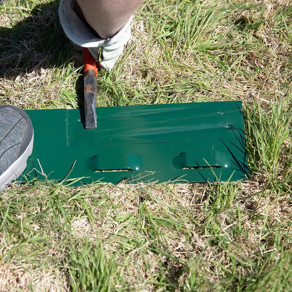Colmet 8 ft. x 14-Gauge x 4 in. Green Steel Landscape Edging (5-Pack)