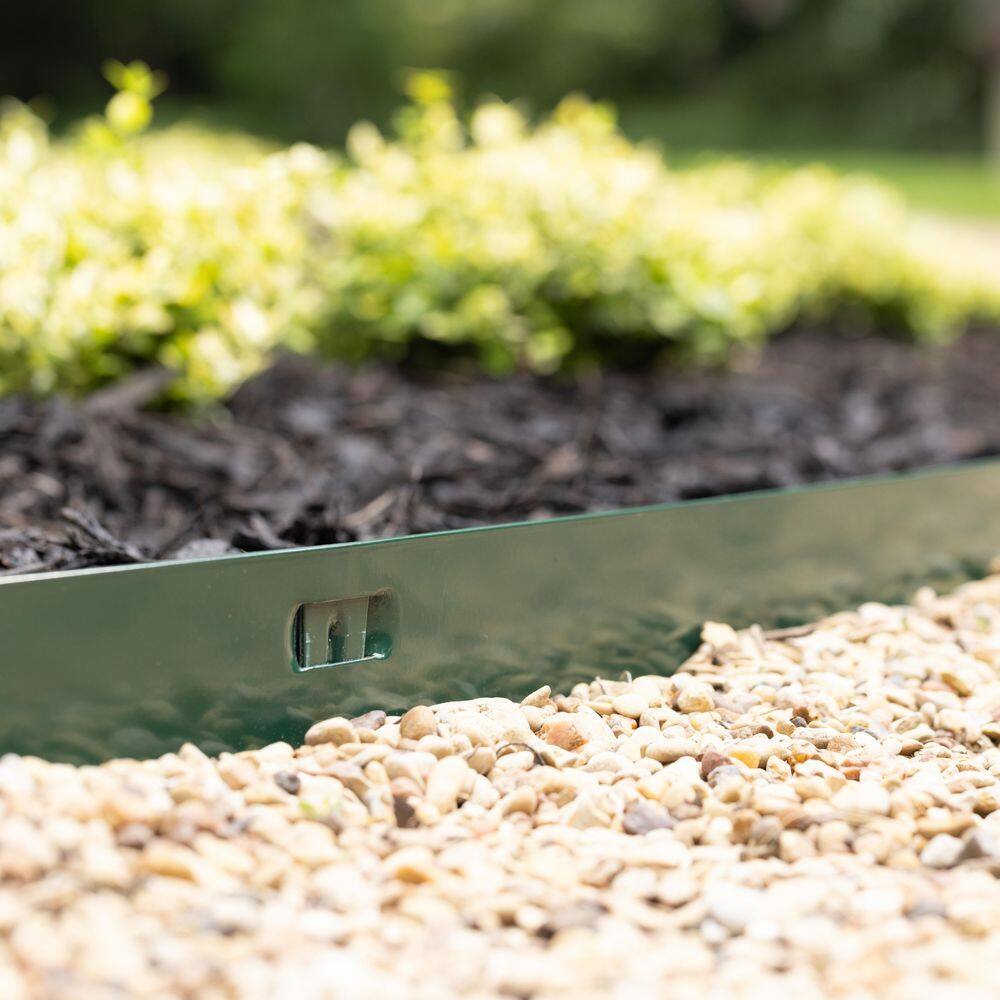 Colmet 8 ft. x 14-Gauge x 4 in. Green Steel Landscape Edging (5-Pack)