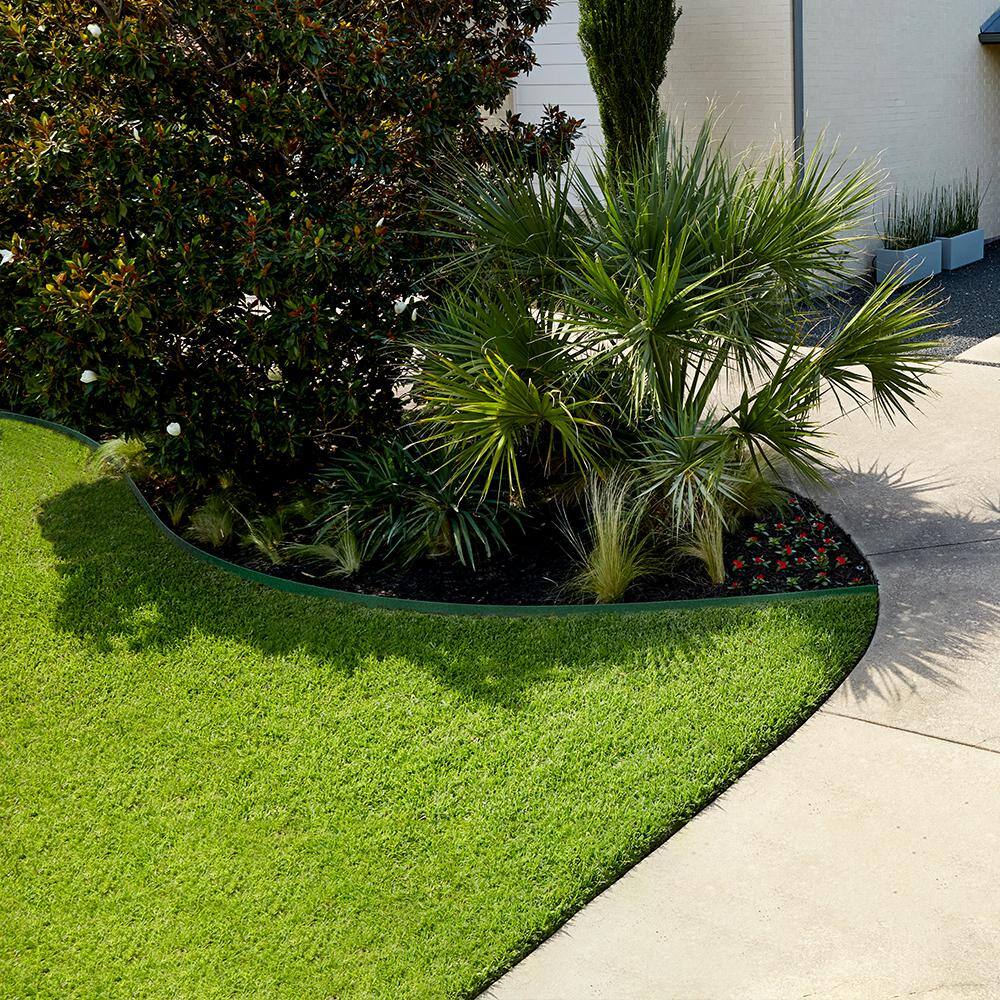 Colmet 8 ft. x 14-Gauge x 4 in. Green Steel Landscape Edging (5-Pack)