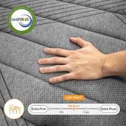 Babo Care King Medium Hybrid Memory Foam 10 in. Breathable and Cooling Motion Isolation Mattress with CertiPUR-US and OEKO-TEX