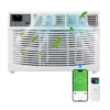 Winado 10000 BTU Wi-Fi Connected Window Air Conditioner for 350 Square Feet with Remote Included
