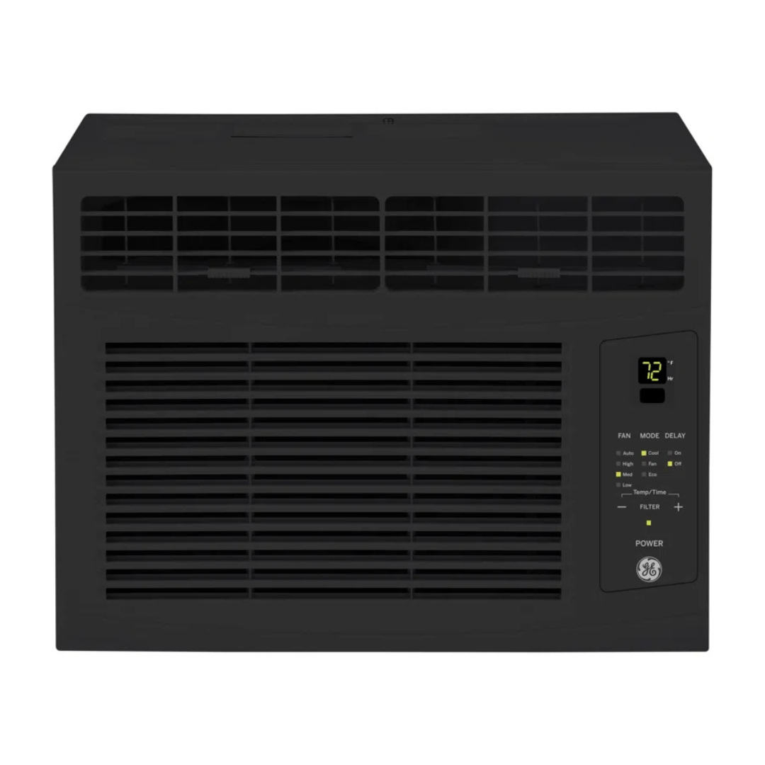 GE 6,000 BTU Electronic Window Air Conditioner for Small Rooms up to 250 sq ft., Black