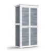 Aiho 63-Inch High Solid Wood Vertical Storage Shed, Gray