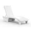 Step2 Vero Adjustable Back in-Pool Lounger with Storage, Pool Chair, Weighted, White