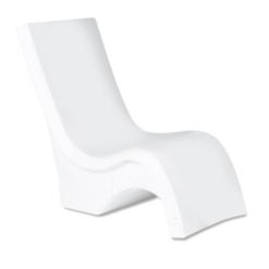 Step2 Vero Pool Chair, Fade-Resistant, Waterproof Patio Furniture for Sun Shelf, Use in Pools up to 15-Inches of Water, Resin, White