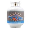 Flame King YSN201b 20 Pound Steel Propane Tank Cylinder with Type 1 Overflow Protection Device Valve for Grills and BBQs, White