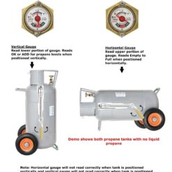 Flame King 40lb Horizontal & Vertical Empty Propane Cylinder with OPD & Wheels