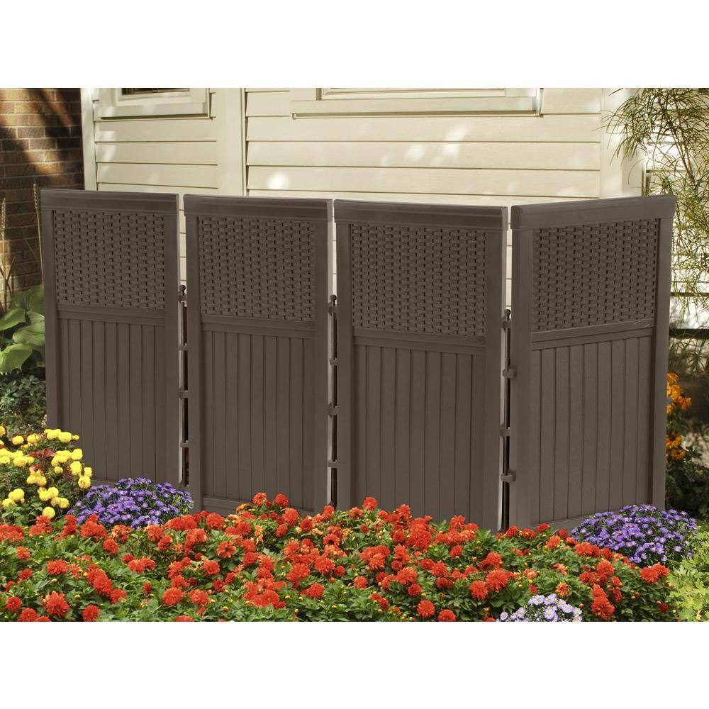 Suncast Wicker 44 in. Resin Screen Enclosure