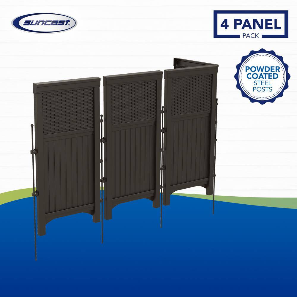 Suncast Wicker 44 in. Resin Screen Enclosure
