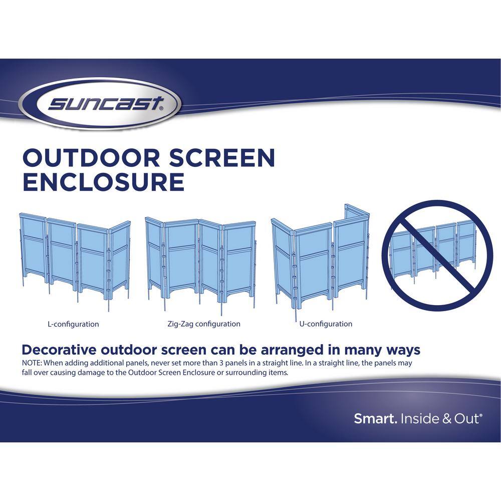 Suncast Wicker 44 in. Resin Screen Enclosure