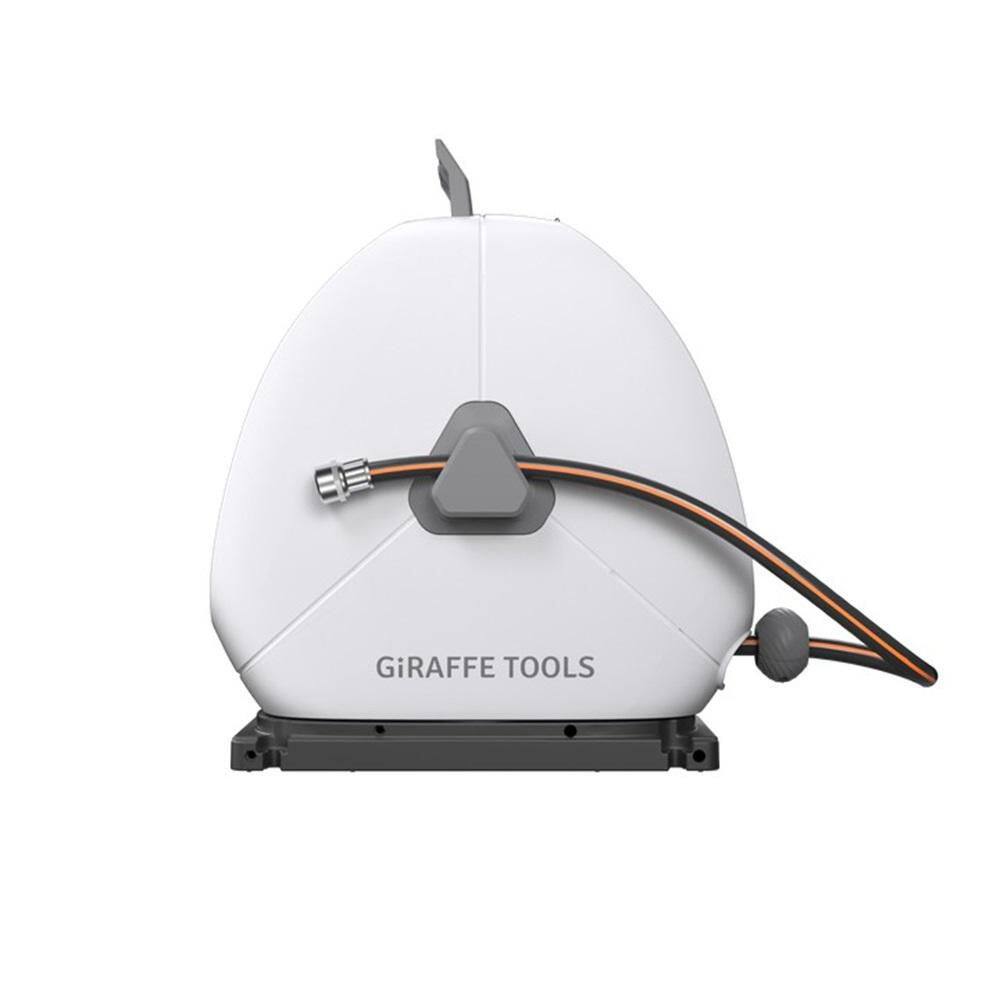 Giraffe Tools Ground-Mounted Retractable Hose Reel-1/2 in.-82 ft. Light Grey