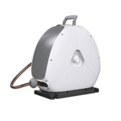 Giraffe Tools Ground-Mounted Retractable Hose Reel-1/2 in.-82 ft. Light Grey