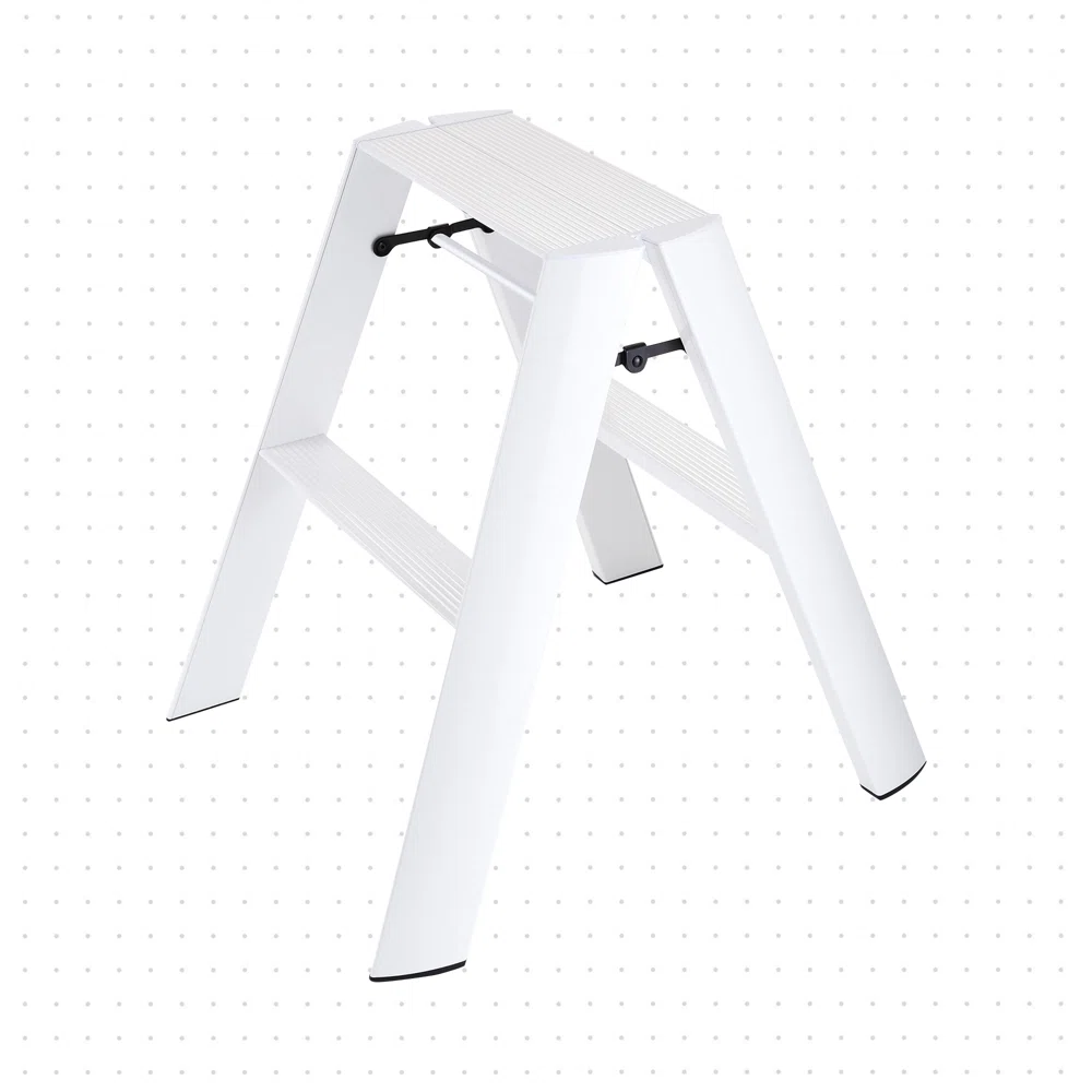 lucano 2 - Step Aluminum Lightweight Folding Ladder Step Stool